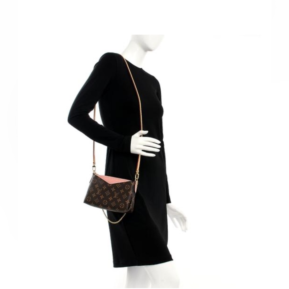 Authentic LV Chain Pallas Crossbody/Clutch Monogram Rose Pink.